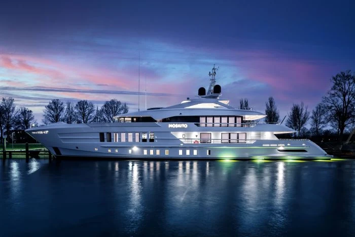 Heesen Delivers 55m Moskito – The ‘Shark-Tooth’ Superyacht