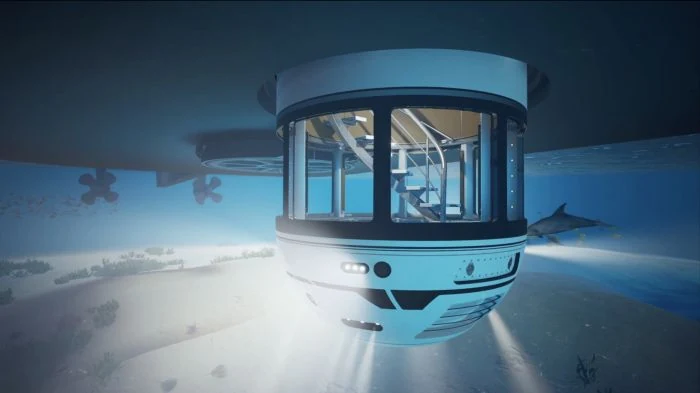 Meet The ‘Hydrosphere’ – A Glass Elevator For Superyachts to Turn into Aquarium